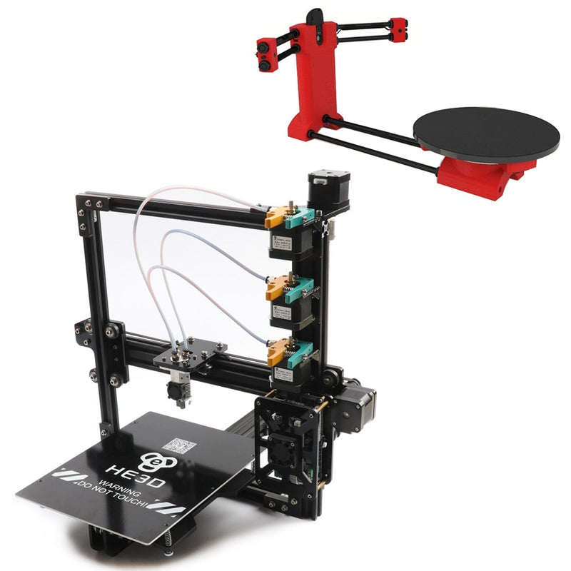HE3D EI3 Triple Extruder 3D Printer DIY Kit With Optional Scanner