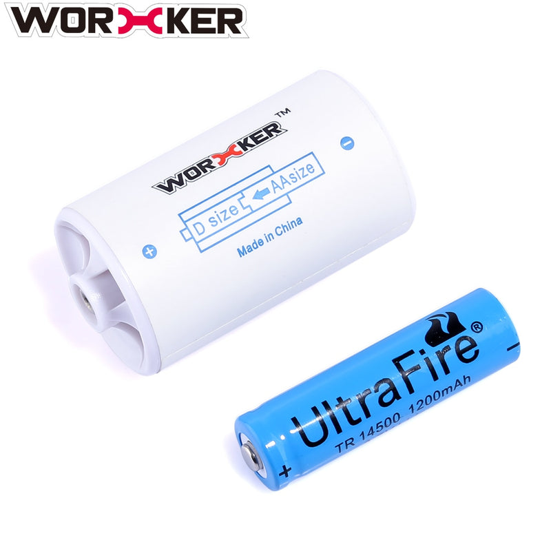 Worker 6 OR 12 Pcs Modified AA to C OR D Size Battery Converter SAVE SPACE, SAVE MONEY!